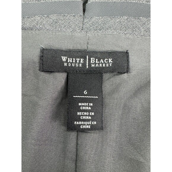 White House Black Market Wool Blend Tiered Pencil Skirt Women's Size 6 Gray - Picture 4 of 6